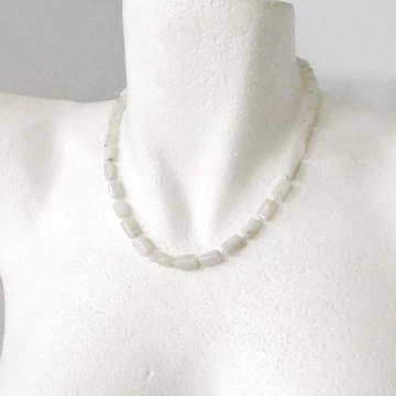 Szivárvány holdkő hasáb lánc 42 cm