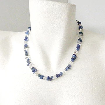 Kianit - hegyikristály nyaklánc