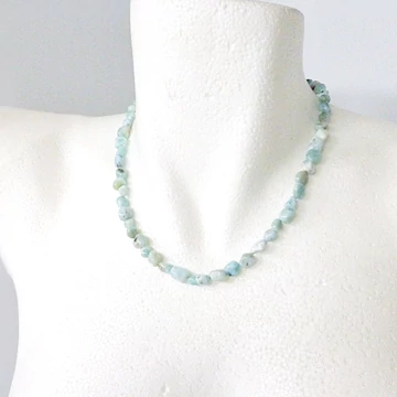 Larimár nugget lánc 45 cm