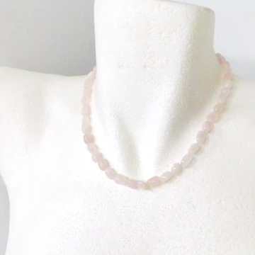 Rózsakvarc nugget lánc 43 cm Rózsakvarc nugget lánc 43 cm