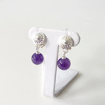 Ametiszt egyedi ezüst klipsz fülbevaló 10550 Ametiszt egyedi ezüst klipsz fülbevaló 10550