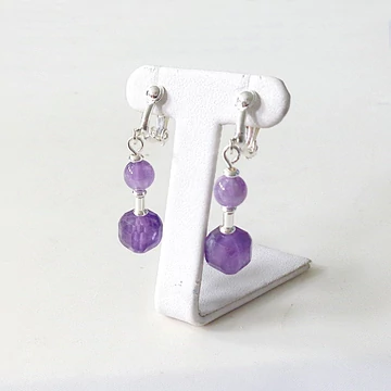 Ametiszt egyedi ezüst klipsz fülbevaló 13400 Ametiszt egyedi ezüst klipsz fülbevaló 13400