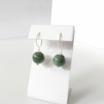 Mohaachát ezüst fülbevaló 12 mm