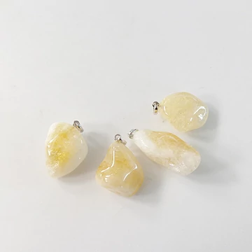 Citrin ezüst kavics medál Citrin ezüst kavics medál