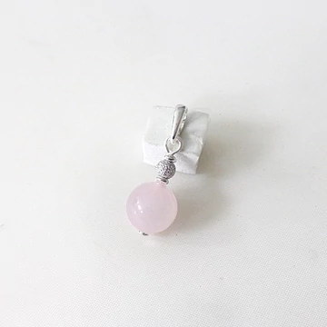 Rózsakvarc egyedi ezüst medál 5800 Rózsakvarc egyedi ezüst medál 5800