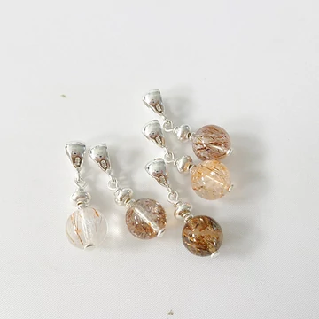 Rutilos kvarc egyedi ezüst medál 6400