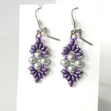 Dorka fülbevaló sötétlila