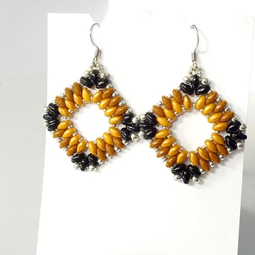 Inez fülbevaló barna - amber