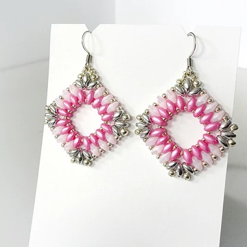 Inez fülbevaló pink - rózsaszín