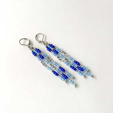 Pálcás fülbevaló kék