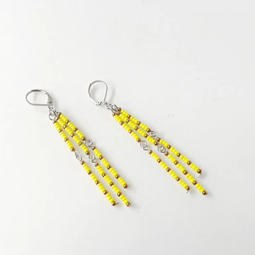 Pálcás fülbevaló sárga