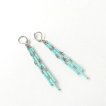 Pálcás fülbevaló türkiz