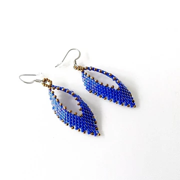 Russian fülbevaló irizáló kék