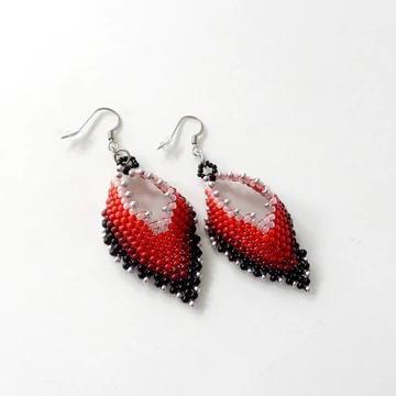 Russian fülbevaló piros