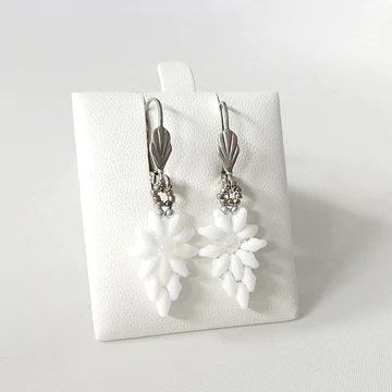 Sd csepp fehér fülbevaló