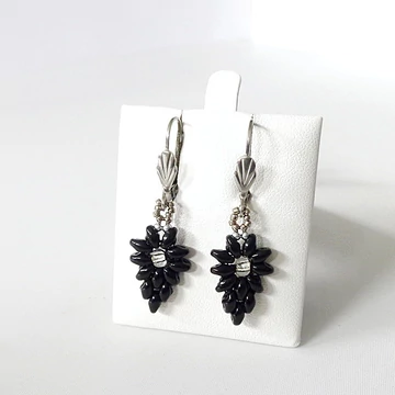 SD csepp fekete fülbevaló