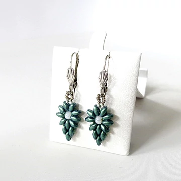 Sd csepp sötétzöld fülbevaló