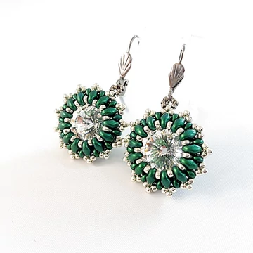 Temi fülbevaló sötétzöld