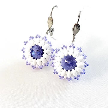 Temi fülbevaló fehér-lila