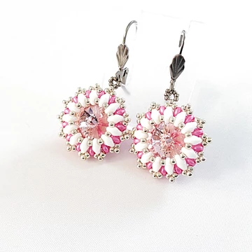 Temi fülbevaló fehér-pink