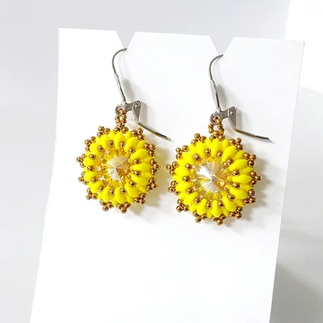 Temi fülbevaló sárga - arany