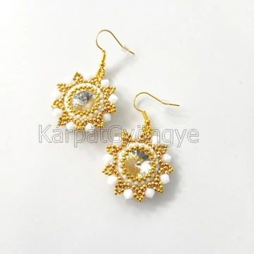 Swarovski elegant fülbevaló fehér