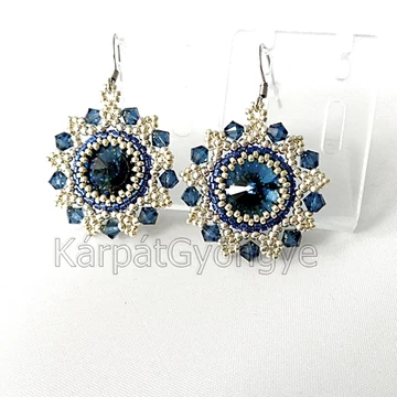 Swarovski elegant fülbevaló montana kék