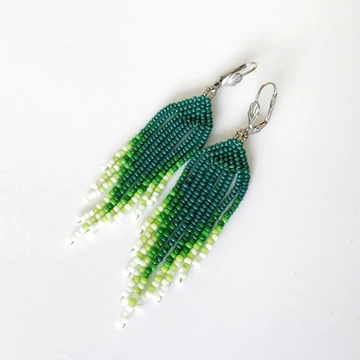 Viki fülbevaló zöld színátmenet