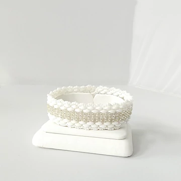 Sappa fehér - áttetsző karkötő