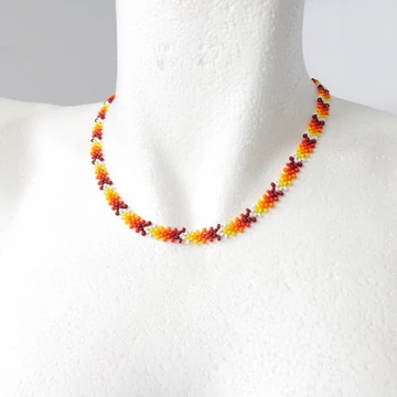 Kalotaszegi gyöngyszalag fehér - piros színátmenetes