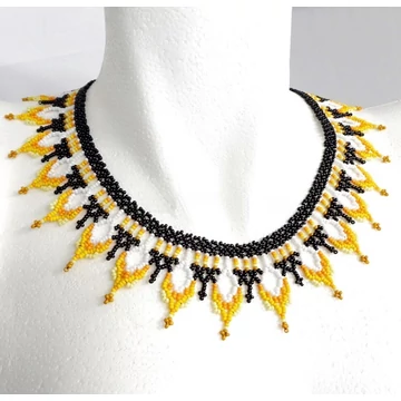 Egyedi fekete-sárga gyöngygallér