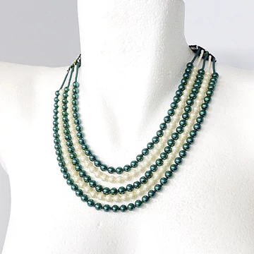 Kaláris - fenyőzöld és törtfehér 6 mm