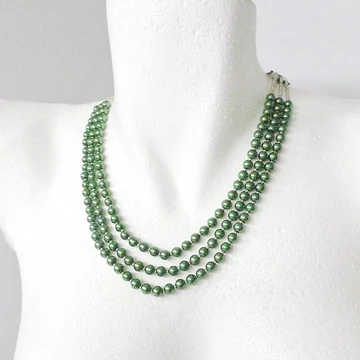 Kaláris - közép zöld - 3 soros - 6 mm