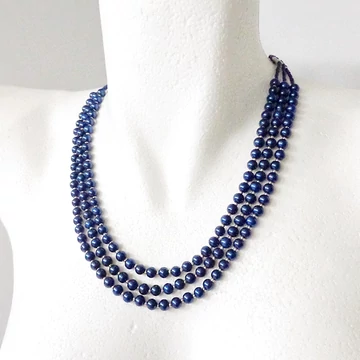 Kaláris - sötétkék - 3 soros - 6 mm