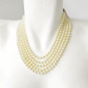 Kaláris - sötét krém színű - 5 soros - 6 mm