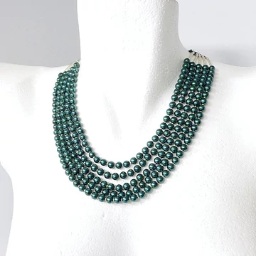 Kaláris - sötétzöld - 5 soros - 6 mm