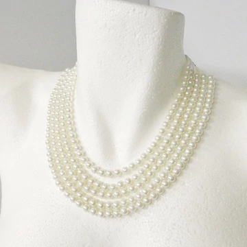 Kaláris - törtfehér - 5 soros - 6 mm