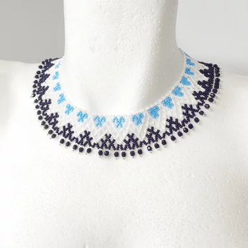 Tászli kék - fehér