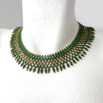 Tászli sötétzöld - bronz