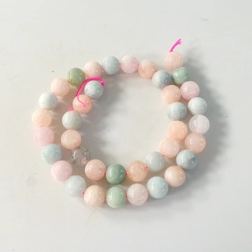 Akvamarin-morganit  szál 10 mm