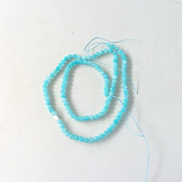 Amazonit fazettált szál 4 mm