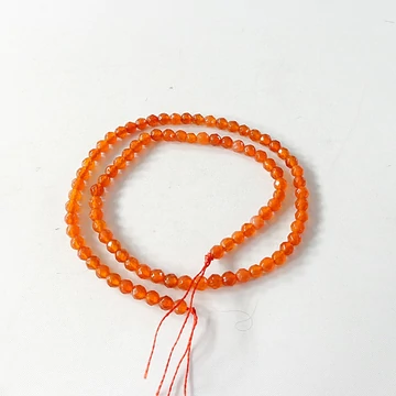 Karneol fazettált szál 4 mm