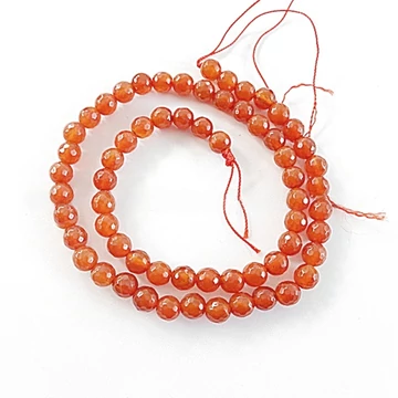 Karneol fazettált szál 6 mm