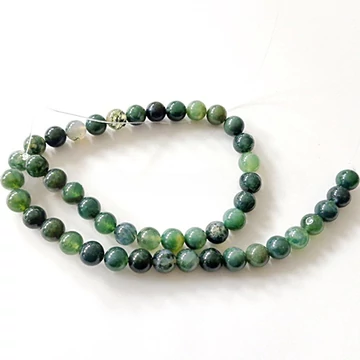 Achát moha szál 8 mm