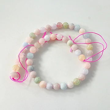 Akvamarin-morganit szál 8 mm