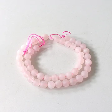 Rózsakvarc matt szál 8 mm