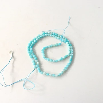 Amazonit fazettált lencse szál 4 mm
