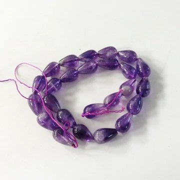 Ametiszt csepp szál 10 x 15 mm