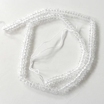 Hegyikristály fazettált kicsi tárcsa szál 6 X 2 mm