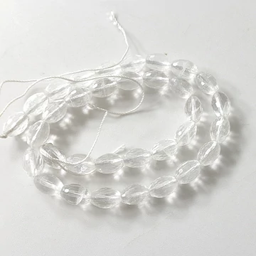 Hegyikristály fazettált rizs szál 8 x 11 mm